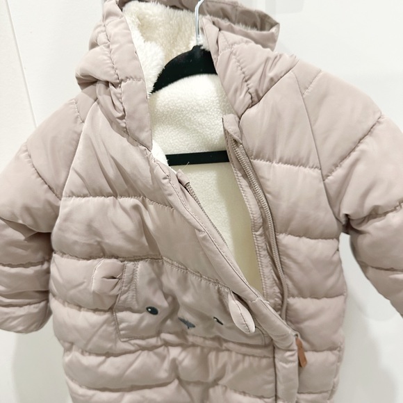 H&M Baby - Faux Shearling-lined Bear Jumpsuit Overall - Picture 4 of 6